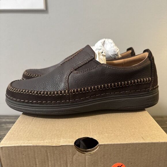 Clarks Nature 5 Walk Mens Size 8 Shoes Brown Leather Casual Slip-On Loafer NEW main image 5